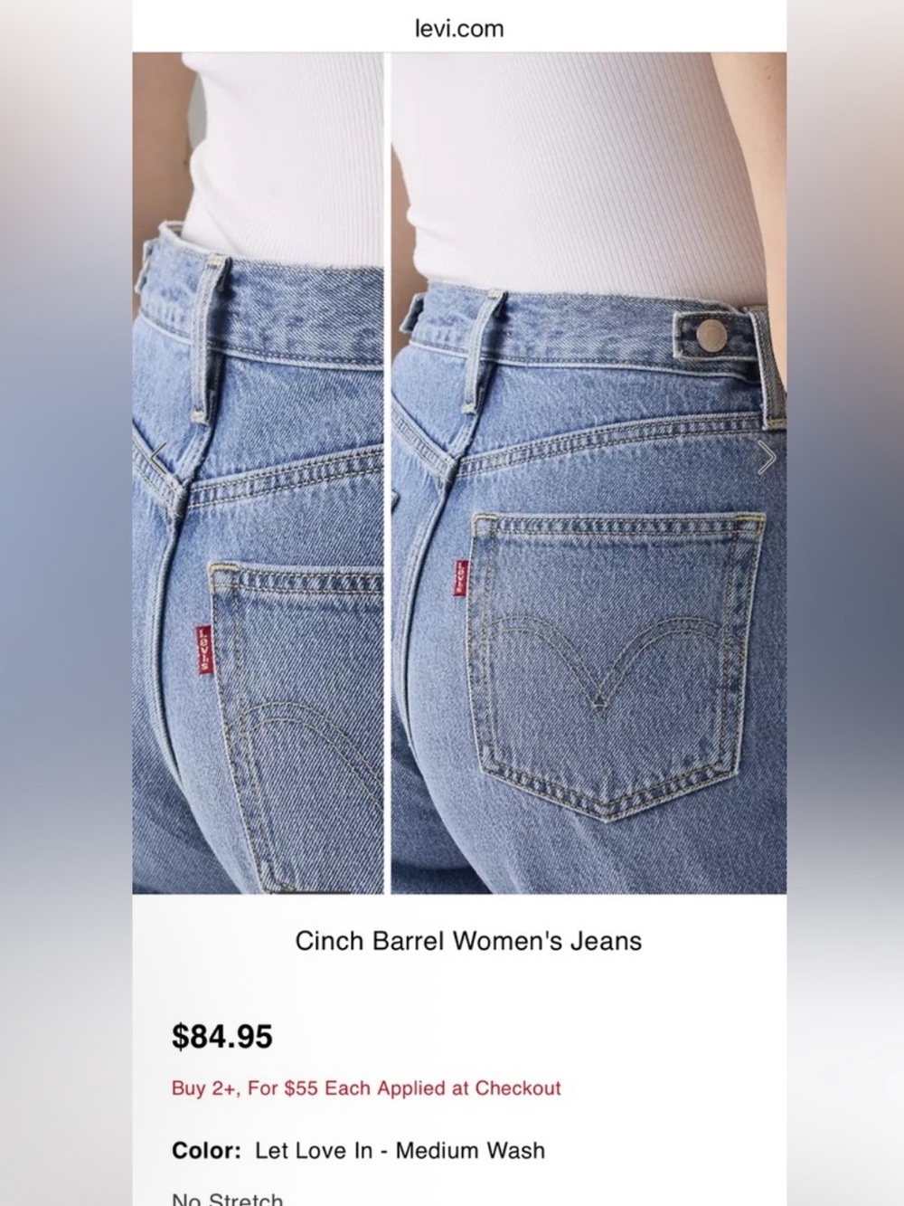 Levi's Light Blue Wide Barrel Leg Cinch Jeans 29x31 - Picture 8 of 11